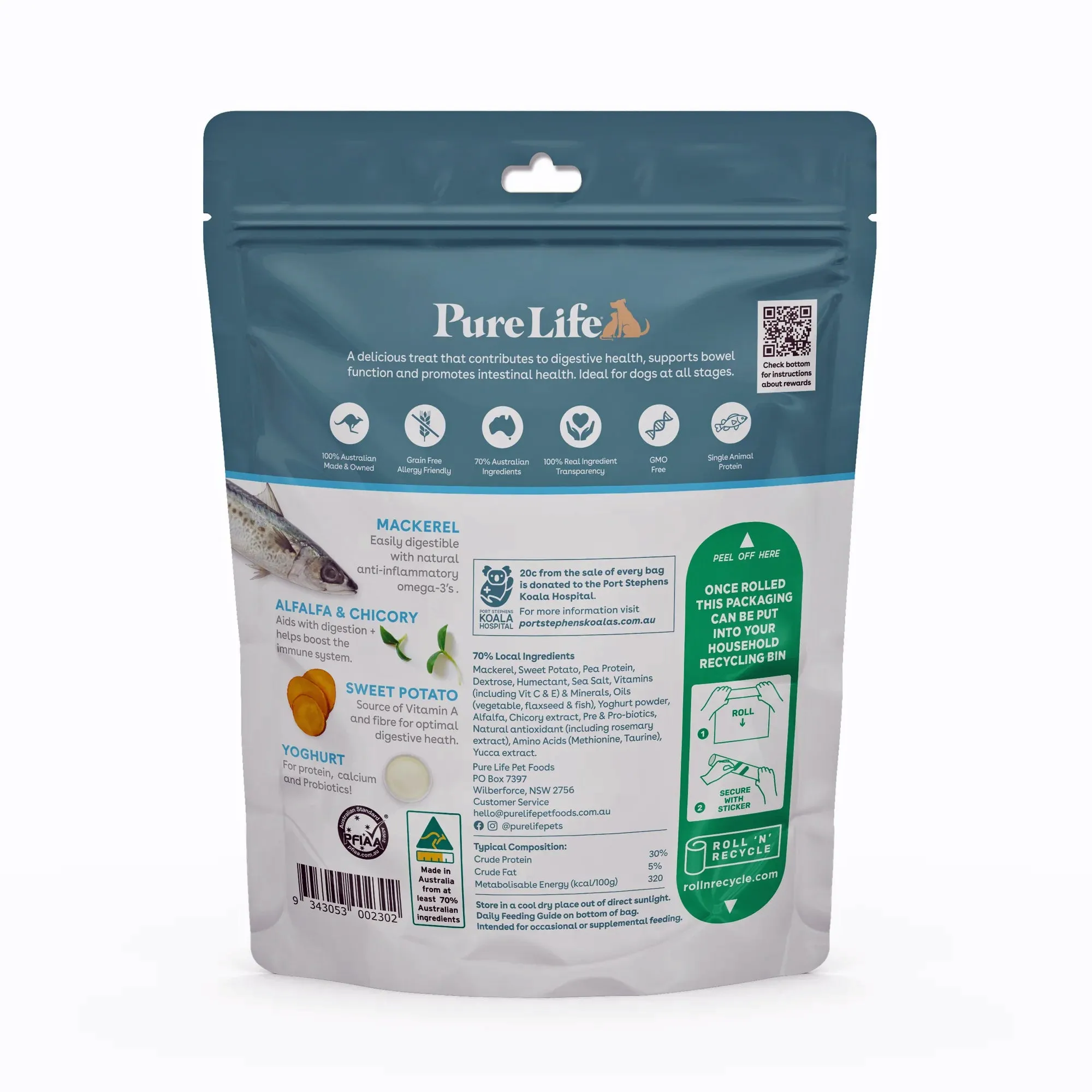 Pure Life Healthy Gut Mackerel Dog Treats