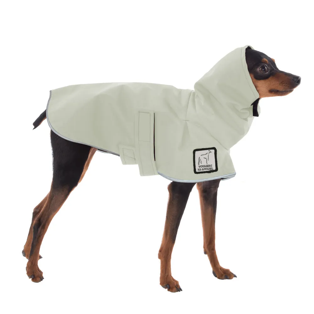 ReCoat ♻️ Miniature Pinscher Raincoat with Harness Opening
