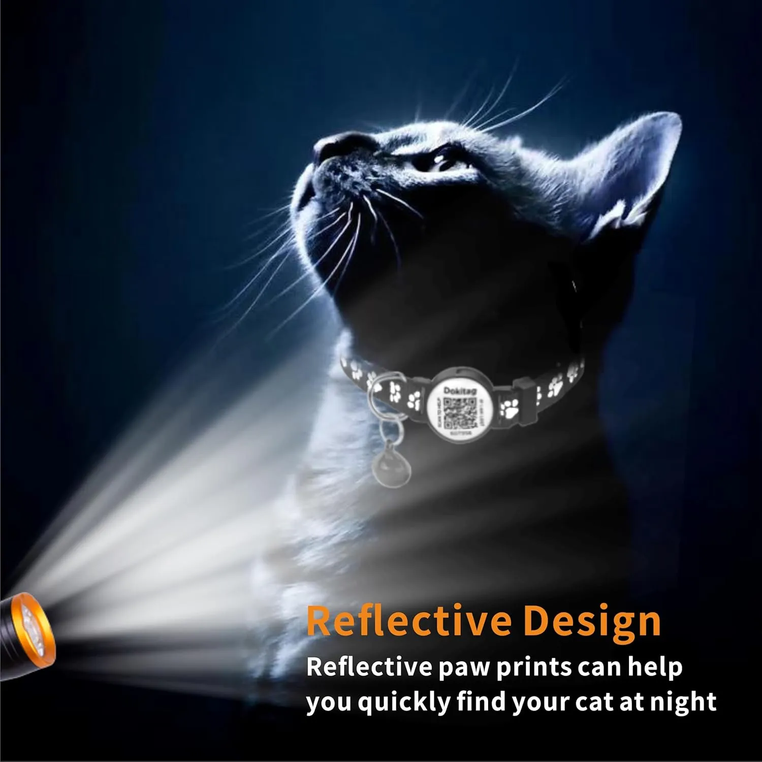 Reflective Cat Collar with QR Code Name Tag,Breakaway Cat Collars with Pet Id Tag and Bells,Scan QR Receive Instant Pet Location Alert Email 2pack (Pink&Black)