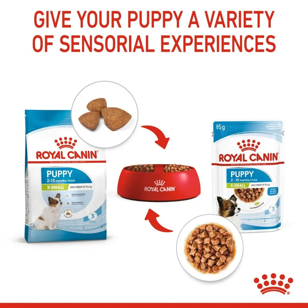 Royal Canin X-Small Puppy 85g Pouch Wet Dog Food - Size Health Nutrition