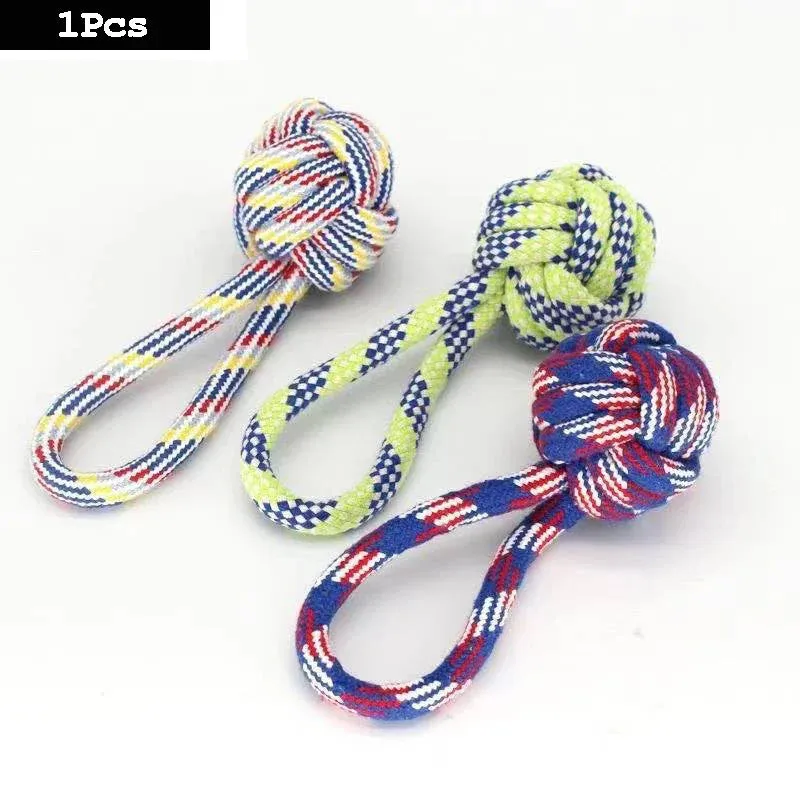 Set of Durable Rope Toys for Dogs – Chew and Tug Play (Carrot & Knotted Designs)