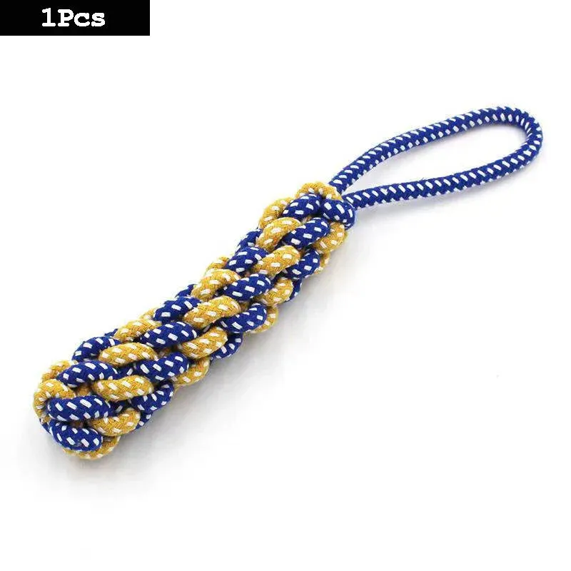 Set of Durable Rope Toys for Dogs – Chew and Tug Play (Carrot & Knotted Designs)