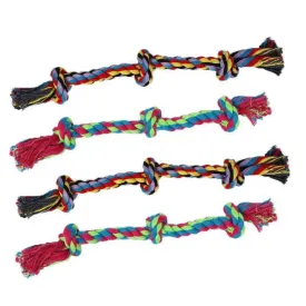 Set of Durable Rope Toys for Dogs – Chew and Tug Play (Carrot & Knotted Designs)