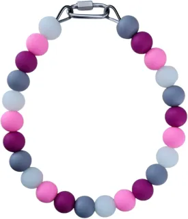 Silicone Bead Collar - Glow in The Dark Beads - Waterproof - 100% Non-Toxic - Rose Buds (24)