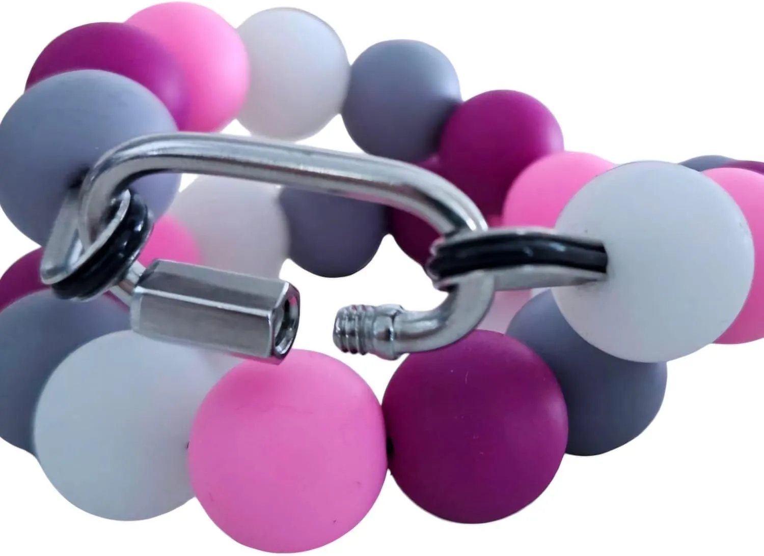 Silicone Bead Collar - Glow in The Dark Beads - Waterproof - 100% Non-Toxic - Rose Buds (24)