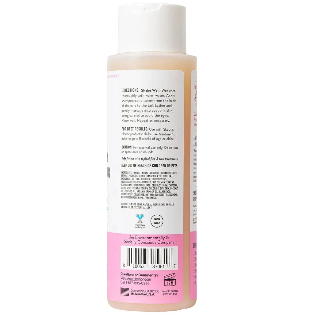Skout's Honor Happy Puppy Probiotic & Dog Shampoo & Conditioner, 16-oz