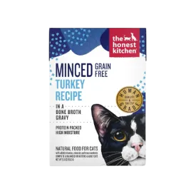 The Honest Kitchen Cat Minced Turkey Recipe in Bone Broth Gravy