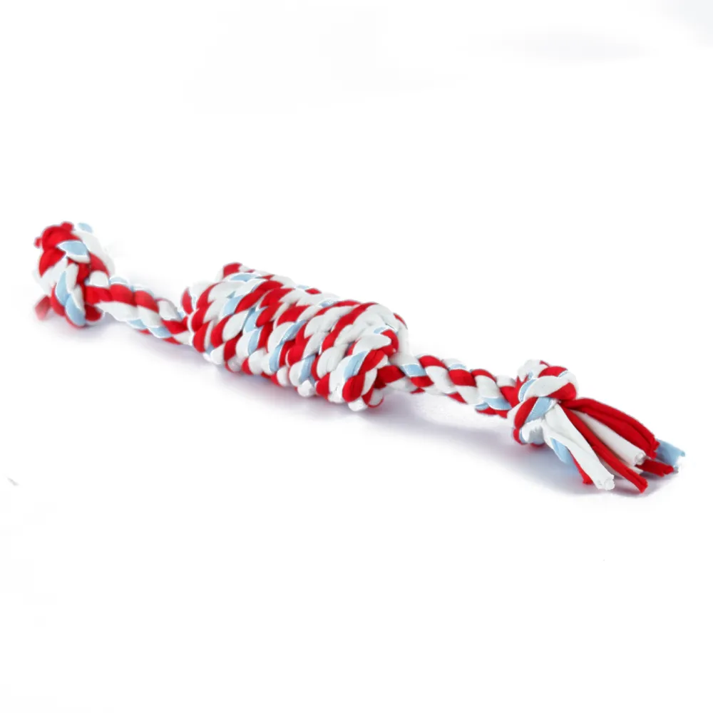 Trixie Playing Rope with Knots Toy for Dogs (White/Red)