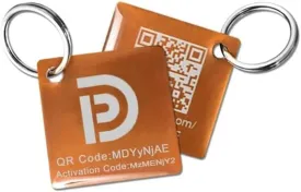 Ultra Lightweight Pet ID Tag for Small Dogs & Cats  Online Pet Profile, Instant Profile Access, & Scan Location Alerts (Square Brown)